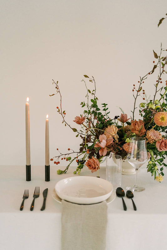 Clay | Dipped Beeswax Taper Candles | All Natural