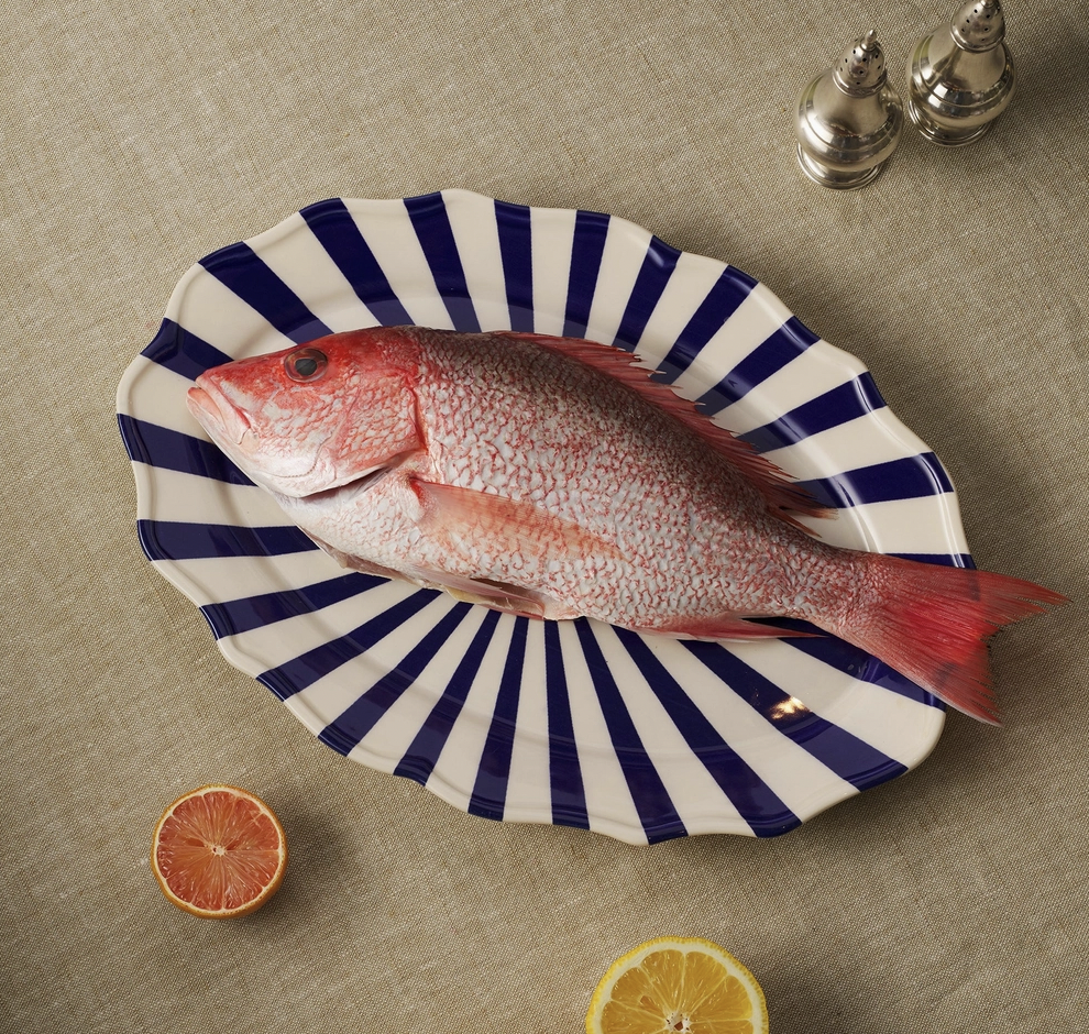 Mafalda Ceramic Oval Platter 15.5"