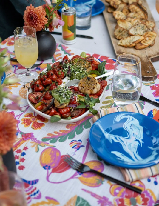Blue Surf _ Enamel Dinner Plate X1