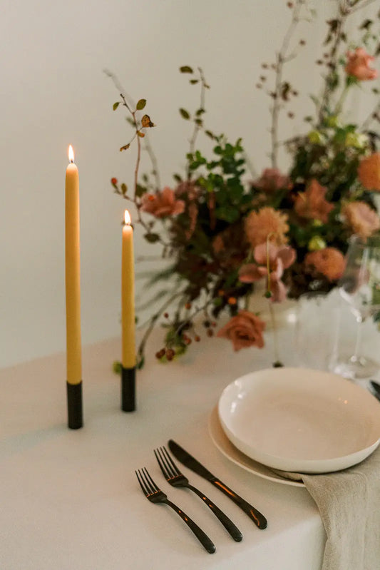 100% Beeswax Dipped Taper Candles