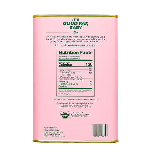 Single & Fat_ California Organic Extra Virgin Olive Oil