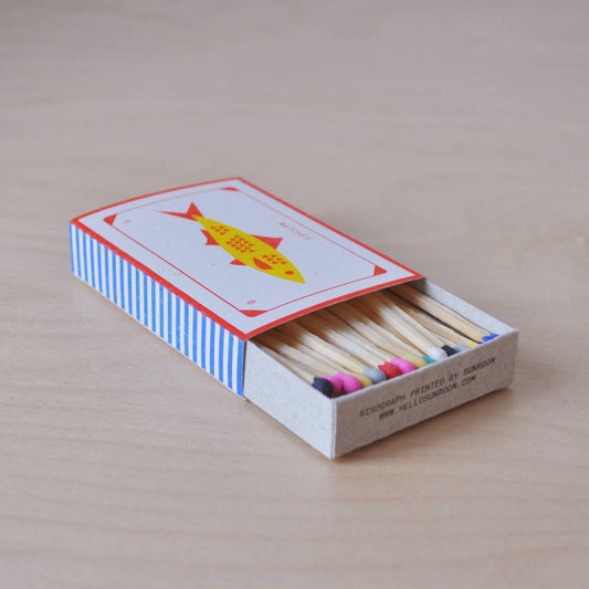"Fish" Risograph Printed Matchbox