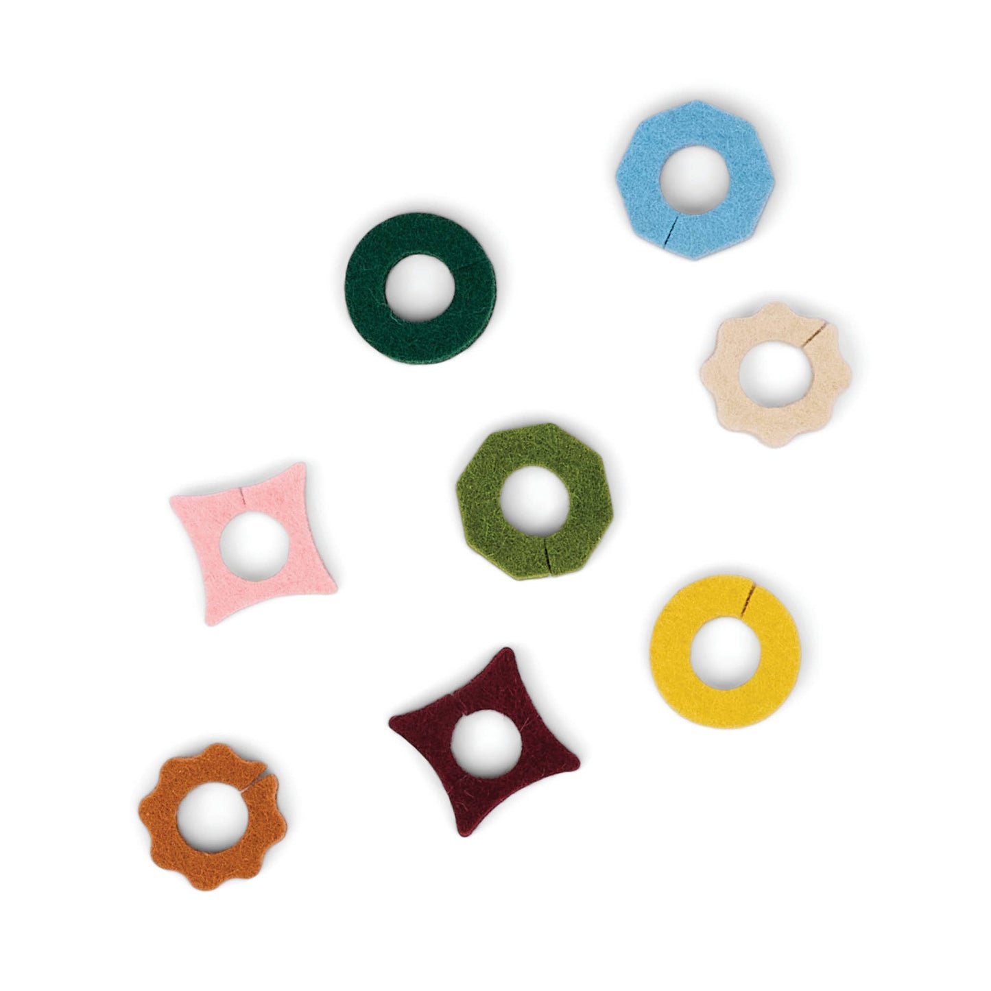 The Link Set Of 8 Felt Drink Tags - Neutral