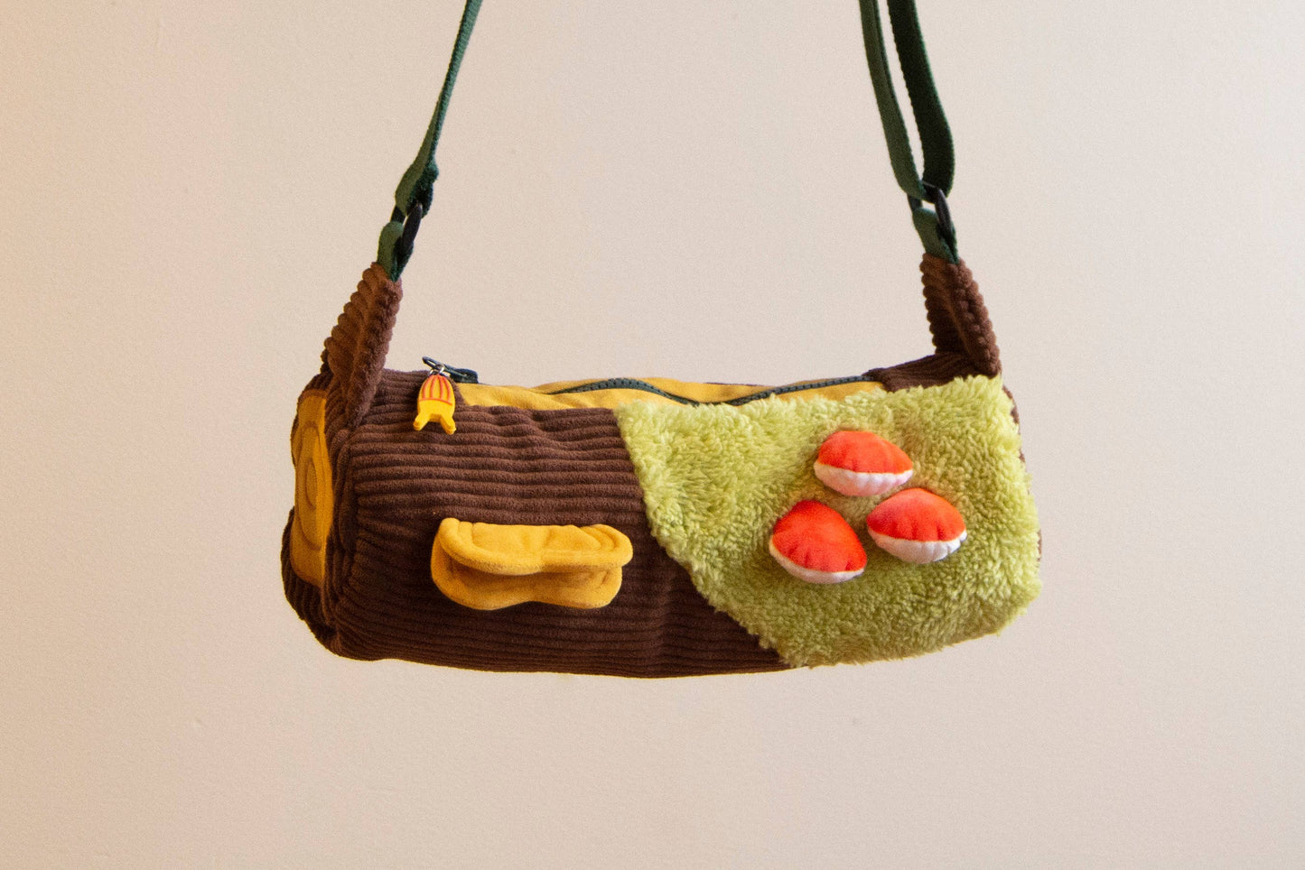 Corduroy Log Mushroom Bag