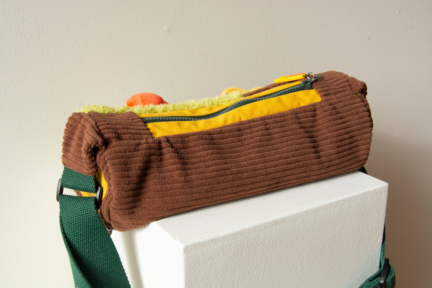 Corduroy Log Mushroom Bag