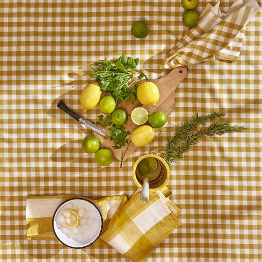Yellow Gingham Tablecloth