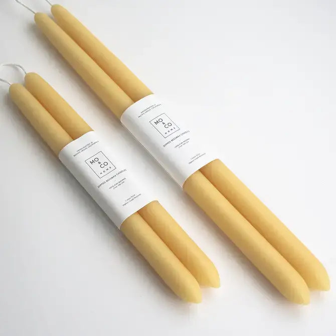 100% Beeswax Dipped Taper Candles