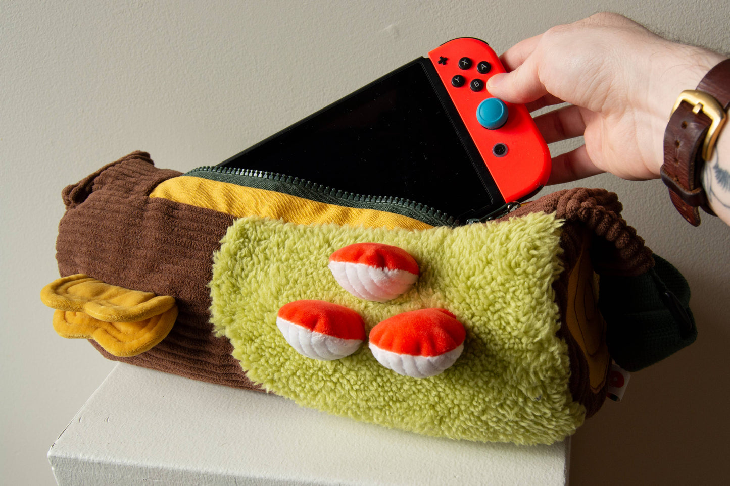 Corduroy Log Mushroom Bag