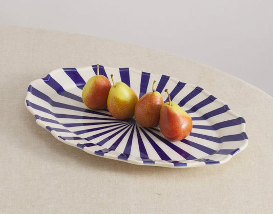 Mafalda Ceramic Oval Platter 15.5"