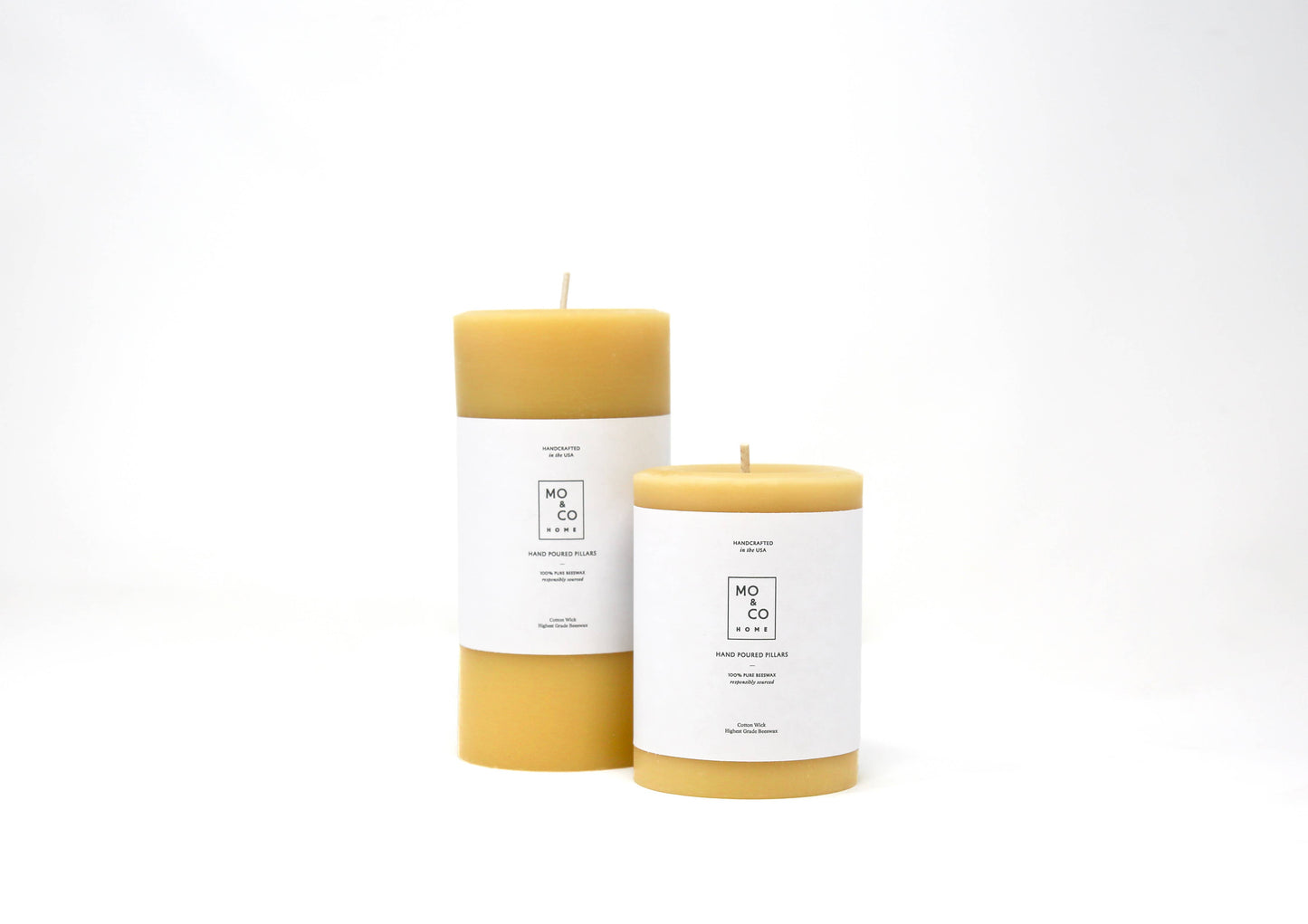 Natural Gold | 100% Beeswax Pillar Candle | All Natural, Handmade