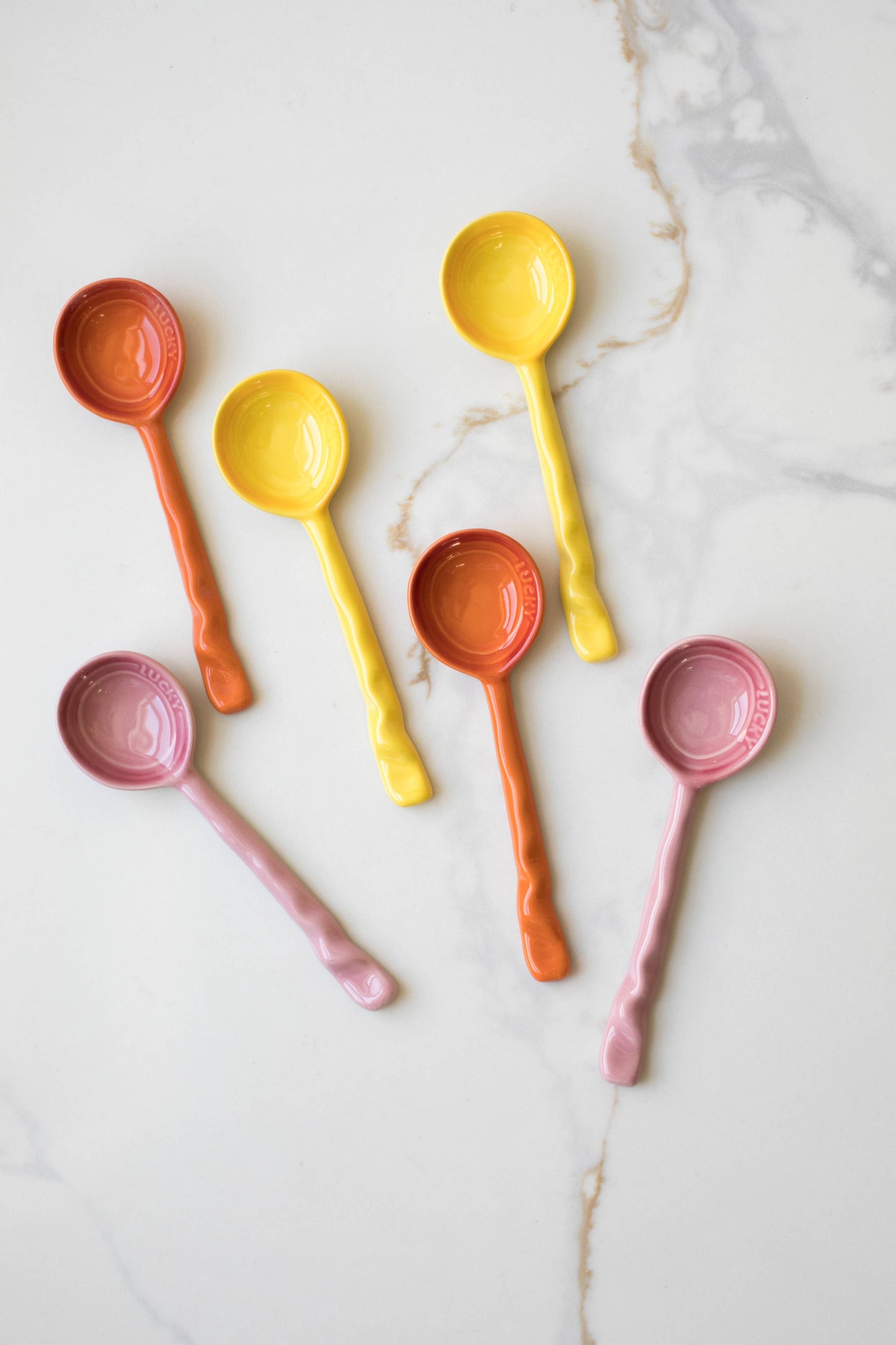 Lucky Ceramic Spoon (Orange)